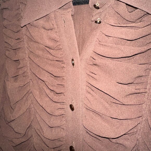 Escada Ruched Button‑Up Shirt - Picture 2 of 4